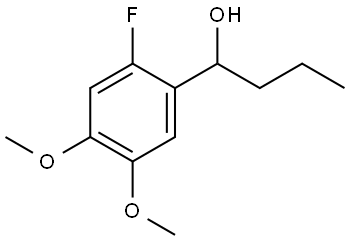 1-(2-fluoro-4,5-dimethoxyphenyl)butan-1-ol Structure