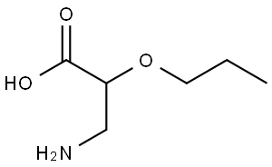 Propanoic acid, 3-amino-2-propoxy- Structure