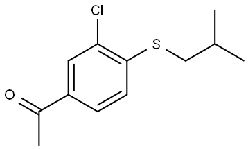 1-[3-Chloro-4-[(2-methylpropyl)thio]phenyl]ethanone Structure