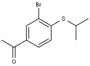 1-[3-Bromo-4-[(1-methylethyl)thio]phenyl]ethanone 구조식 이미지