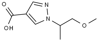 1-(2-methoxy-1-methyl-ethyl)pyrazole-4-carboxylic acid Structure