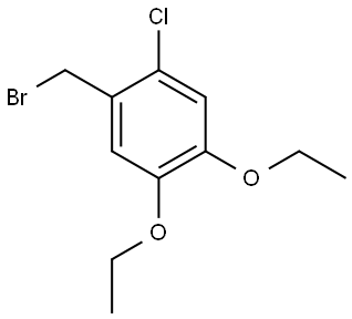 1-(Bromomethyl)-2-chloro-4,5-diethoxybenzene Structure