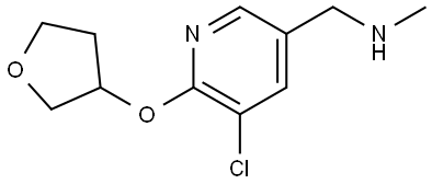 5-Chloro-N-methyl-6-[(tetrahydro-3-furanyl)oxy]-3-pyridinemethanamine Structure