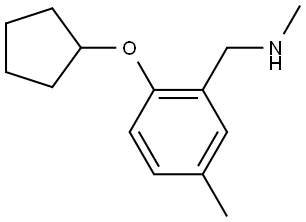 2-(Cyclopentyloxy)-N,5-dimethylbenzenemethanamine Structure