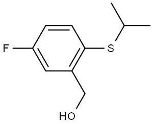 5-Fluoro-2-[(1-methylethyl)thio]benzenemethanol Structure