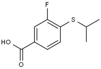 3-Fluoro-4-[(1-methylethyl)thio]benzoic acid Structure