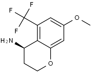 (4R)-7-methoxy-5-(trifluoromethyl)-3,4-dihydro-2H-1-benzopyran-4-amine Structure