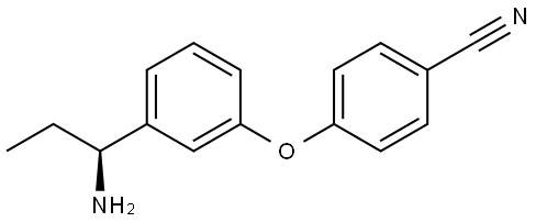 4-[3-((1S)-1-AMINOPROPYL)PHENOXY]BENZENECARBONITRILE Structure