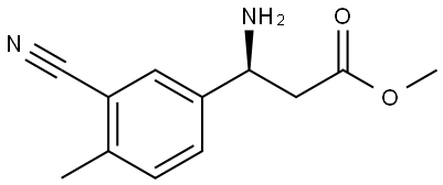 METHYL (3S)-3-AMINO-3-(3-CYANO-4-METHYLPHENYL)PROPANOATE Structure