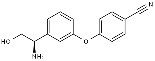 4-[3-((1R)-1-AMINO-2-HYDROXYETHYL)PHENOXY]BENZENECARBONITRILE Structure