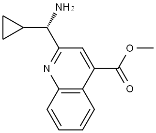 methyl 2-[(S)-amino(cyclopropyl)methyl]quinoline-4-carboxylate Structure