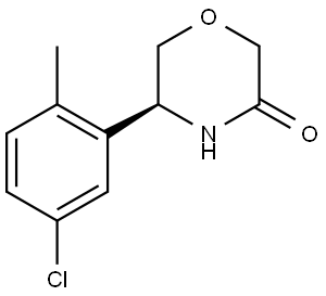 (5S)-5-(5-CHLORO-2-METHYLPHENYL)MORPHOLIN-3-ONE Structure