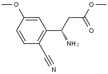 METHYL (3S)-3-AMINO-3-(2-CYANO-5-METHOXYPHENYL)PROPANOATE Structure