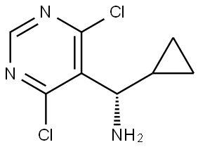 (1S)(4,6-DICHLOROPYRIMIDIN-5-YL)CYCLOPROPYLMETHYLAMINE Structure