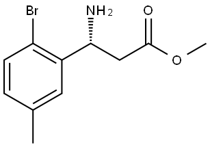 METHYL (3R)-3-AMINO-3-(2-BROMO-5-METHYLPHENYL)PROPANOATE Structure