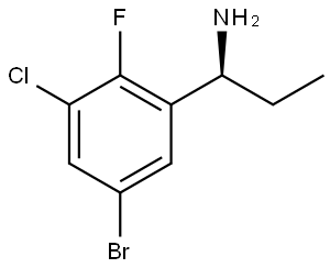 (1S)-1-(5-BROMO-3-CHLORO-2-FLUOROPHENYL)PROPYLAMINE Structure