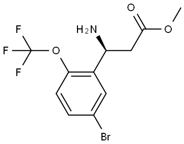 METHYL (3S)-3-AMINO-3-[5-BROMO-2-(TRIFLUOROMETHOXY)PHENYL]PROPANOATE Structure