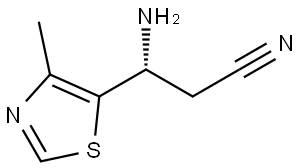 (3R)-3-AMINO-3-(4-METHYL(1,3-THIAZOL-5-YL))PROPANENITRILE Structure