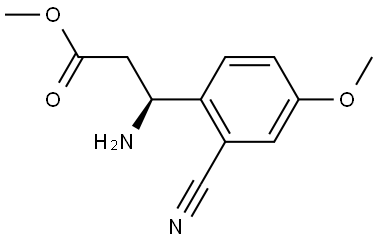 METHYL (3S)-3-AMINO-3-(2-CYANO-4-METHOXYPHENYL)PROPANOATE Structure