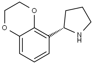 (2S)-2-(2,3-DIHYDRO-1,4-BENZODIOXIN-5-YL)PYRROLIDINE 구조식 이미지