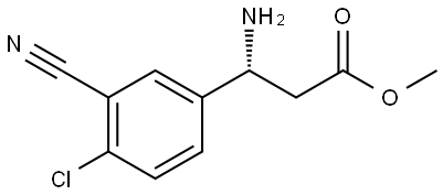 METHYL (3R)-3-AMINO-3-(4-CHLORO-3-CYANOPHENYL)PROPANOATE Structure