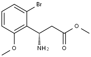 METHYL (3S)-3-AMINO-3-(2-BROMO-6-METHOXYPHENYL)PROPANOATE Structure