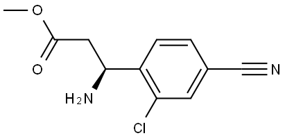 METHYL (3S)-3-AMINO-3-(2-CHLORO-4-CYANOPHENYL)PROPANOATE Structure