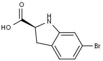 (2S)-6-bromo-2,3-dihydro-1H-indole-2-carboxylic acid Structure