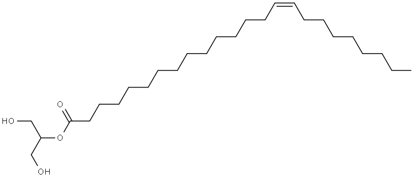 15-Tetracosenoic acid, 2-hydroxy-1-(hydroxymethyl)ethyl ester, (15Z)- Structure