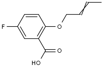 (E)-2-(but-2-en-1-yloxy)-5-fluorobenzoic acid Structure