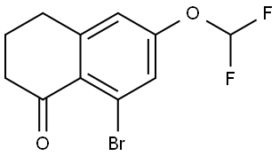 8-bromo-6-(difluoromethoxy)-1,2,3,4-tetrahydronaphthalen-1-one Structure