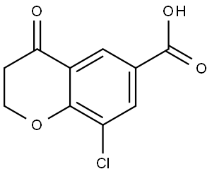 8-chloro-4-oxochromane-6-carboxylic acid Structure