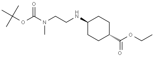 ethyl 4-((2-((tert-butoxycarbonyl)(methyl)amino)ethyl)amino)cyclohexanecarboxylate Structure