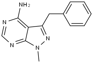 3-benzyl-1-methyl-1H-pyrazolo[3,4-d]pyrimidin-4-amine Structure