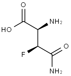 (2R,3S)-2,4-Diamino-3-fluoro-4-oxobutanoic acid Structure