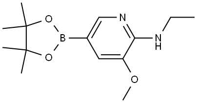 N-Ethyl-3-methoxy-5-(4,4,5,5-tetramethyl-1,3,2-dioxaborolan-2-yl)-2-pyridinamine Structure