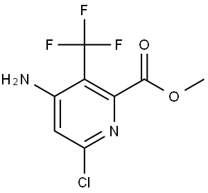 4-amino-6-chloro-3-trifluoromethyl-pyridine-2-carboxylic acid methyl ester Structure