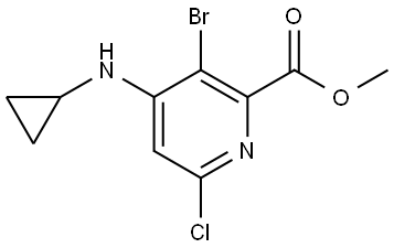 3-bromo-6-chloro-4-cyclopropylamino-pyridine-2-carboxylic acid methyl ester Structure