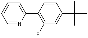 2-[4-(1,1-Dimethylethyl)-2-fluorophenyl]pyridine Structure