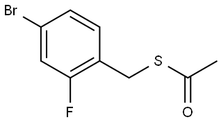 S-[(4-Bromo-2-fluorophenyl)methyl] ethanethioate Structure