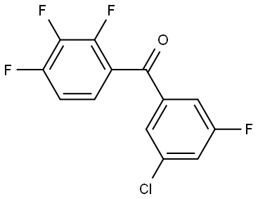 Methanone, (3-chloro-5-fluorophenyl)(2,3,4-trifluorophenyl)- Structure