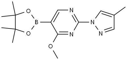 4-Methoxy-2-(4-methyl-1H-pyrazol-1-yl)-5-(4,4,5,5-tetramethyl-1,3,2-dioxaboro... 구조식 이미지