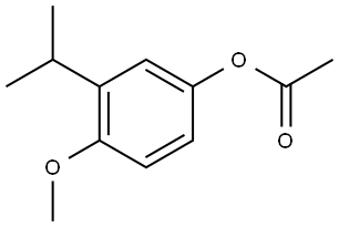 Phenol, 4-methoxy-3-(1-methylethyl)-, 1-acetate Structure