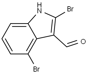 2,4-dibromo-1H-indole-3-carbaldehyde Structure