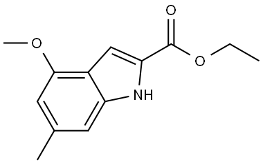 4-Methoxy-6-methyl-1H-indole-2-carboxylic acid ethyl ester Structure