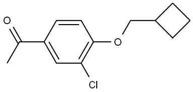 1-[3-Chloro-4-(cyclobutylmethoxy)phenyl]ethanone Structure