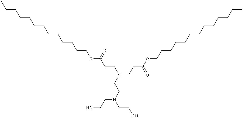 ditridecyl 3,3'-((2-(bis(2-hydroxyethyl)amino)ethyl)azanediyl)dipropanoate Structure