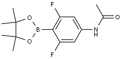 N-[3,5-Difluoro-4-(4,4,5,5-tetramethyl-1,3,2-dioxaborolan-2-yl)phenyl]acetamide Structure