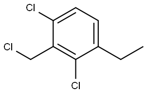 Benzene, 1,3-dichloro-2-(chloromethyl)-4-ethyl- Structure