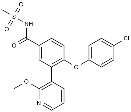 4-(4-chlorophenoxy)-3-(2-methoxypyridin-3-yl)-N-(methylsulfonyl)benzamide Structure